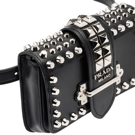 prada cahier canada|Prada cahier studded bag.